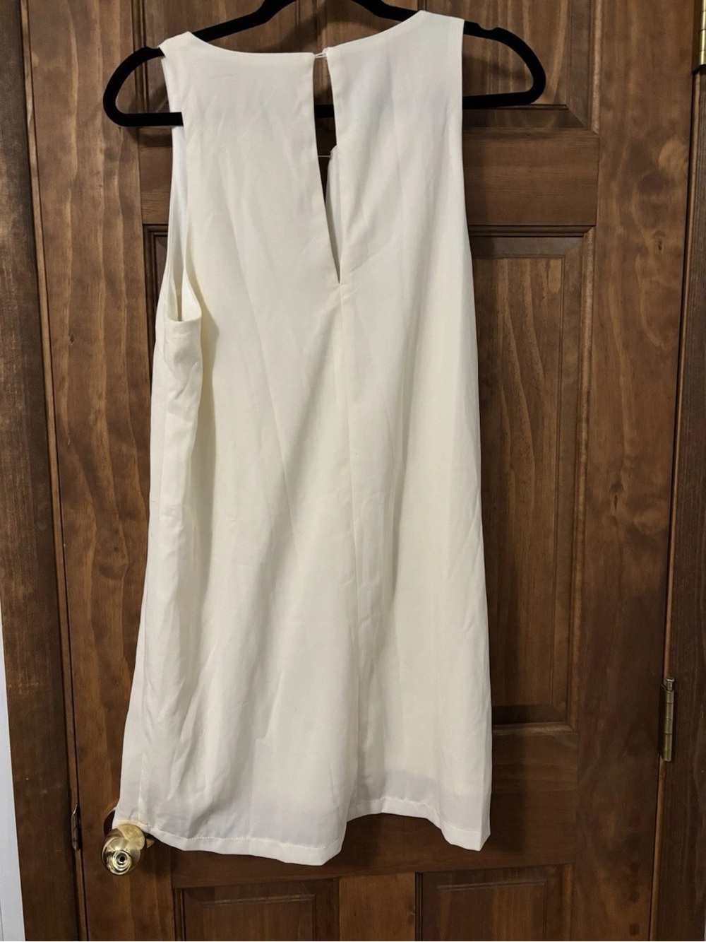 Lulu's Cream Sleeveless Mini Shift Dress
